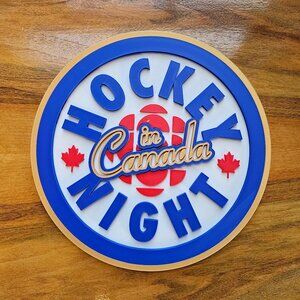 Hockey Night In Canada 3D Printed Sign